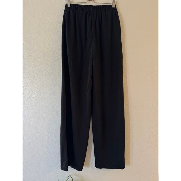 NEW Area Stars Wide Leg Long Pants Womens Size M Black Elastic Waist Pull On NWT - Picture 4 of 11